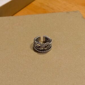 David Yurman X cable crossover ring
